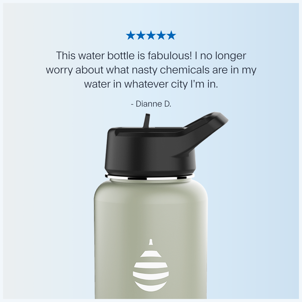 32oz Insulated Stainless Steel Filtered Water Bottle with Filter