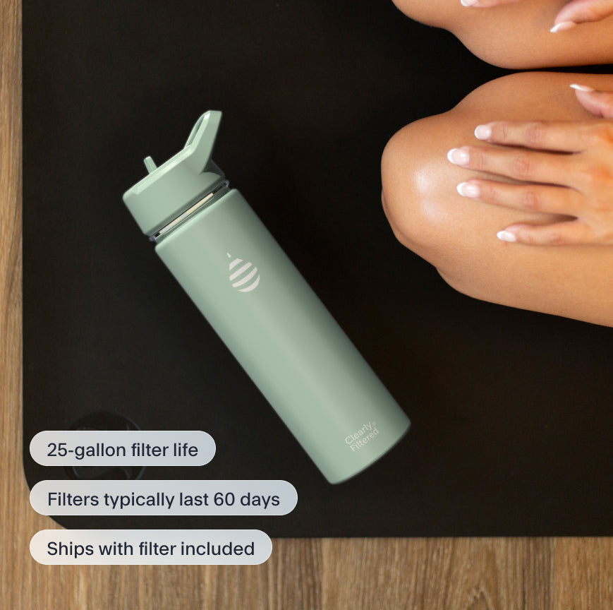 20oz Stainless Steel Filtered Water Bottle